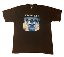 Vintage 1999 Eminem Slim Shady LP Rap Tee Size Large HipHop Tshirt Middle Finger