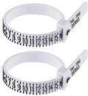 2-Pack Ring Sizer Measure Tool Gauge Plastic Finger Sizing Finder Reusable 1-17