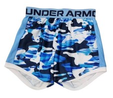 New Under Armour Girls' Printed Play Up 5" Shorts Camo Camouflage Youth Medium