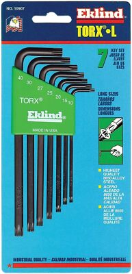 Eklind 10907 Torx Star L-Schlüssel - 7-teiliges Set T10-T40 lange Serie UVP 35£