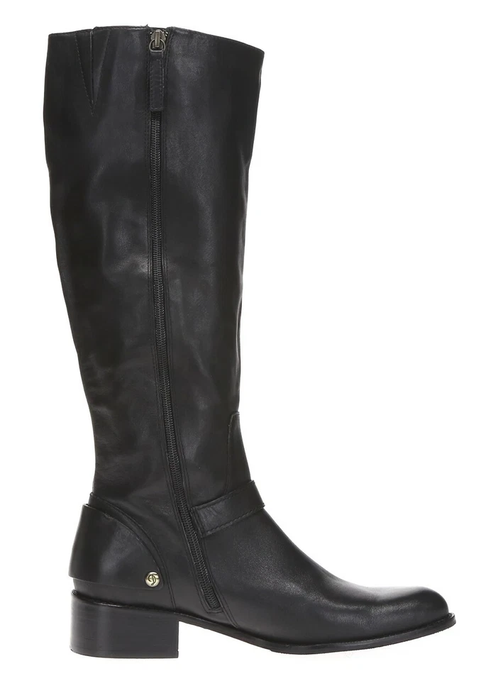 DELMAN 女式“Soar”黑色皮革及膝骑行靴 9.5 码 — 第 4/4 张图片