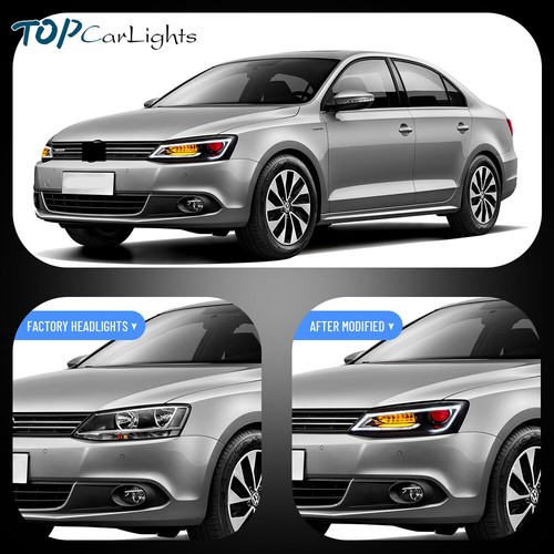 VLAND Demon Eyes LED Projector Headlights For 2011-2018 Volkswagen Jetta - Picture 8 of 15