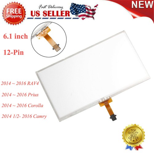 Digitalizador de vidrio de pantalla táctil de 6,1" para radio Toyota 14-16 Corolla Camry RAV4 Prius - Imagen 1 de 6