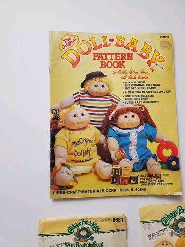 Lot of 8 Uncut 1984 1985 Butterick Cabbage Patch Kids Doll & Clothes Pattern - Picture 2 of 20