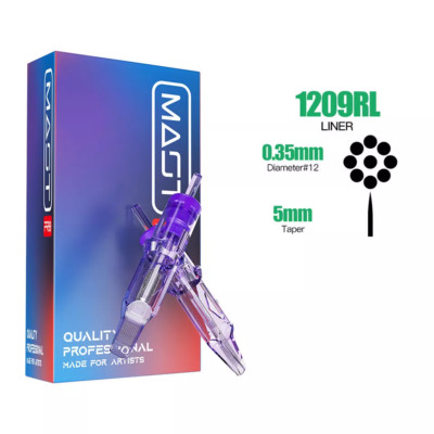 Mast Pro Tattoo Nadeln 9RL PMU Cartridge Nadel Round Liner Einweg 20 stück 0.35