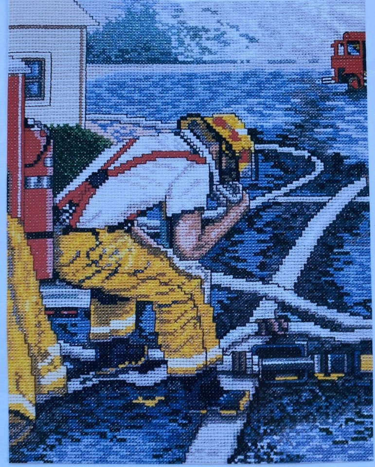 Cool Down Firefighter Series Art Ventures Cross Stitch PATTERN 23.2 eBay