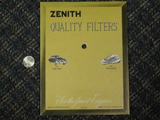 AFFICHEUR STAND-UP années 1940-50 pour FILTRES A GAZ CARBURATEUR ZENITH