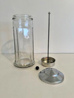 VINTAGE SODA FOUNTAIN HEAVY GLASS 10 PANEL STRAW HOLDER DISPENSER 300-X — photo 4