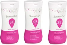 Summer's Eve Simply Sensitive Cleansing Wash 9oz 3 Pack 