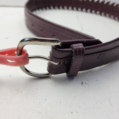 Vtg JUSTIN Top Grain Cowhide Leather Belt 8024W Brown w