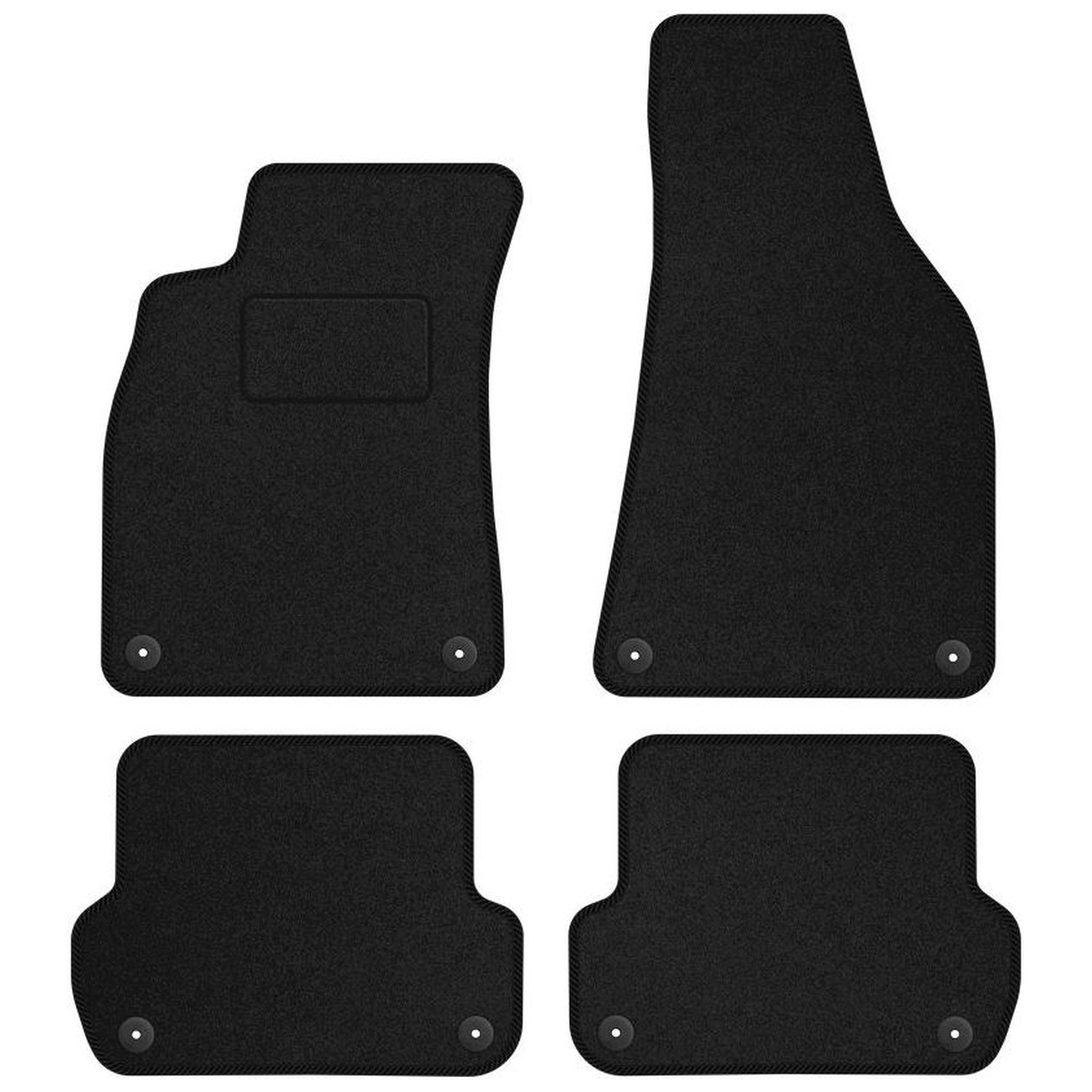 Tapis de Sol Velours Noir STREAK pour Berline Audi A4 B7 de 2004 à 2008