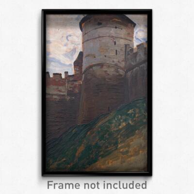 N. Roerich - The Fortress Tower. Nizhny Novgorod. From the Series of Print 11x17