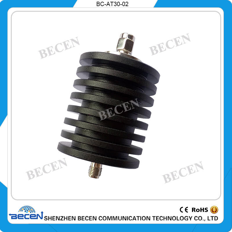 2W SMA 30dB Attenuator - Male Plug To Female Jack, DC-6GHz Frequency Range