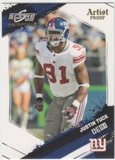 2008 Justin Tuck Score Inscriptions ARTIST'S PROOF Parallel /32 - #197 NY Giants