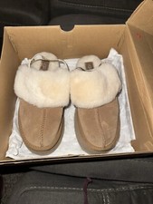 UGG Disquette Platform Clog Slipper for Women, US Size 6 - Chestnut