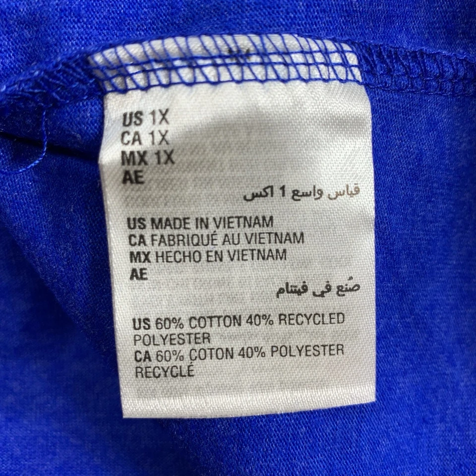 Top de entrenamiento Ideology para mujer talla grande 1X azul manga larga informal nuevo Foto 4 de 4