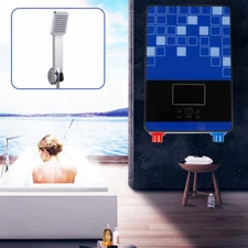 4500W Electric Instant Hot Water Heater Tankless Boiler On Demand Bath Shower