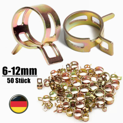 50-tlg Kraftstoffleitung Schlauchschelle 6-22mm Benzinschlauch Klemme Schellen 