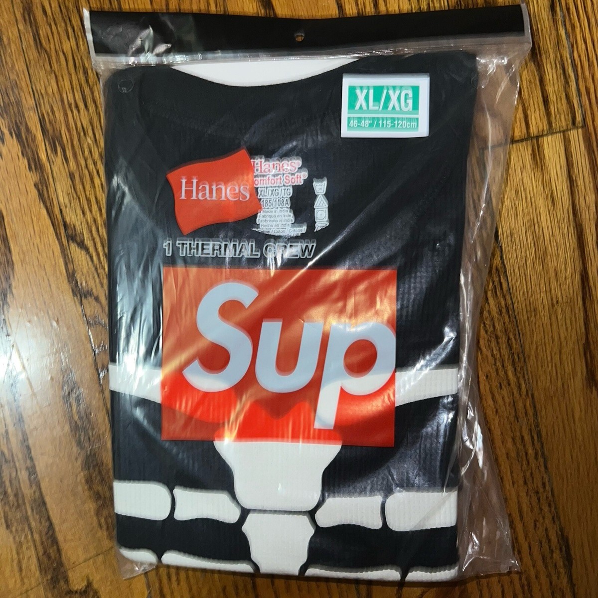 2*9様 Supreme x Hanes Bones Thermal Crew Supreme Hanes Bones Thermal Crew (1 Pack) Black - US