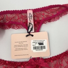 Agent Provocateur Dorotia Pink AP Logo Thong AP5 Extra Large NWT
