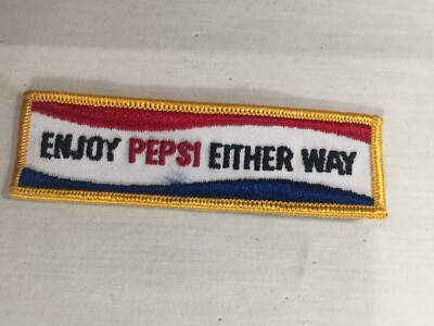 Pepsi Co Enjoy Pepsi Either Way Emblem Patch