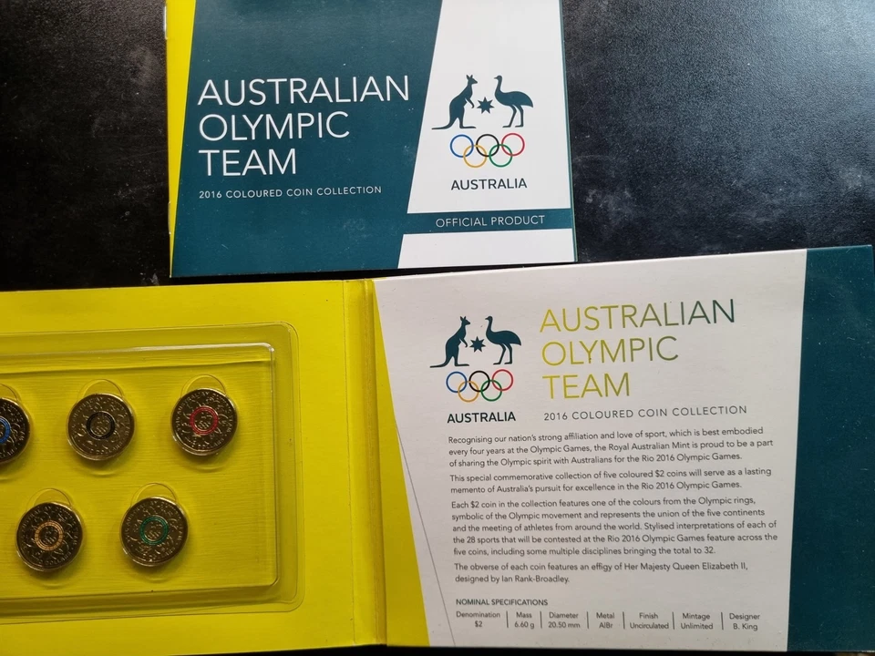 2016 Rio Olympics Five Coin $2 Folder Set - cycling READ DESCRIPTION - image 2 of 2
