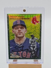 2023 Topps Chrome Platinum Anniversary - Trevor Story #247 Green Toile Ref 17/99