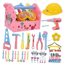 Toy Tool Set Girl Pretend Play Construction Tool Accessories Tool Toys with