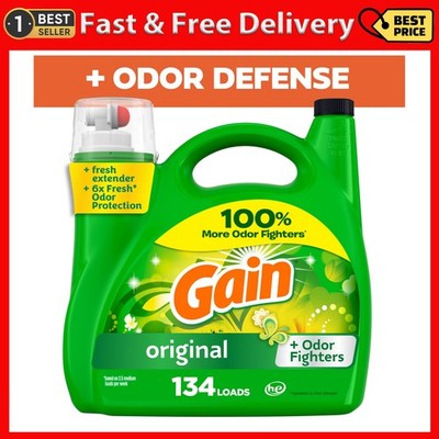 Gain Liquid Laundry Detergent, Original Scent, 194 fl oz, 134 Loads