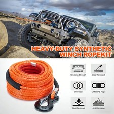 Sparkwhiz 12x100ft 32000 Lbs Synthetic Winch Rope Cable Kit For Towing Utv Atv Sparkwhiz 12x100ft 32000 Lbs Synthetic Winch Rope Cable Kit For Towing Utv Atv