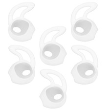 6Pcs White Silicone Ear Hooks Earbud Covers Durable Non Slip Headset Accessories