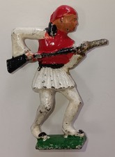 GREY IRON Original Toy Soldier RARE G102 GREEK EVOZONE Barclay Manoil