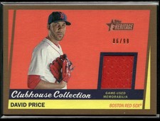 2016 Topps Heritage #CCR-DP David Price Clubhouse Collection Relics Gold # /99