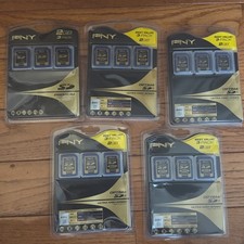 5 PNY SD 3-Pack 2GB Cards Ultra High Speed New Sealed