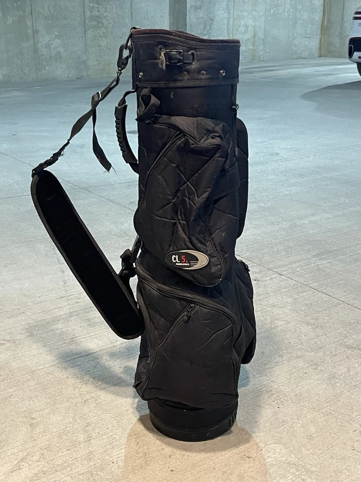 Belding Sports CL 5. Bolsa de golfe carrinho “nylon preto” com alça de ombro  - Imagem 3 de 4