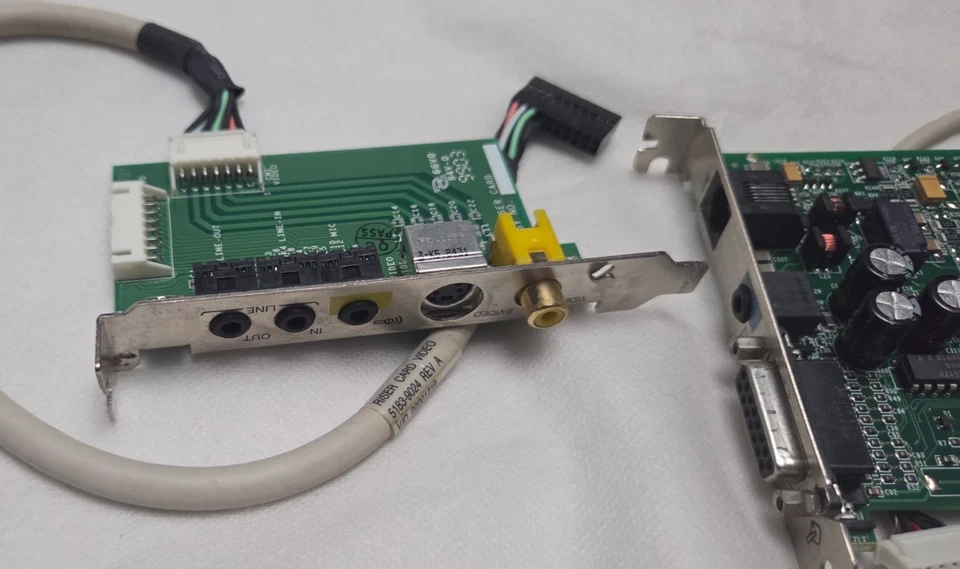 VINTAGE HP Riptide Sound Card Modem PCI RiserBoard w/ AV RiserCard Daughterboard - Image 3 of 4