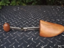 Wooden Shoe Tree 10"/12" Long Metal Hinge Beautiful Patina on Wood