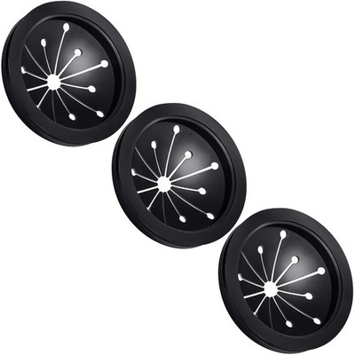3 Pcs Garbage Disposal Splash Guards Sink Baffle 3, Black 