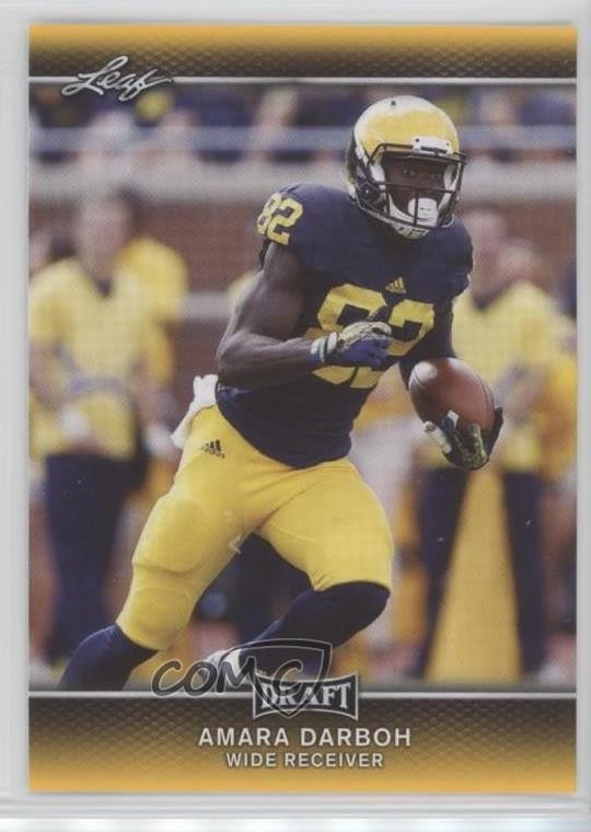 2017 Leaf Draft Gold Amara Darboh #02 Rookie RC 2f4
