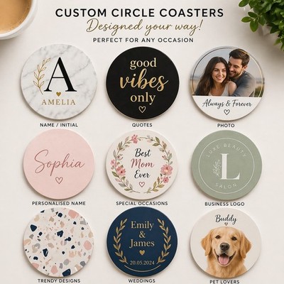 Personalisierte individuell bedruckte Untersetzer - Foto Küche Dekor Einweihung Geschenk