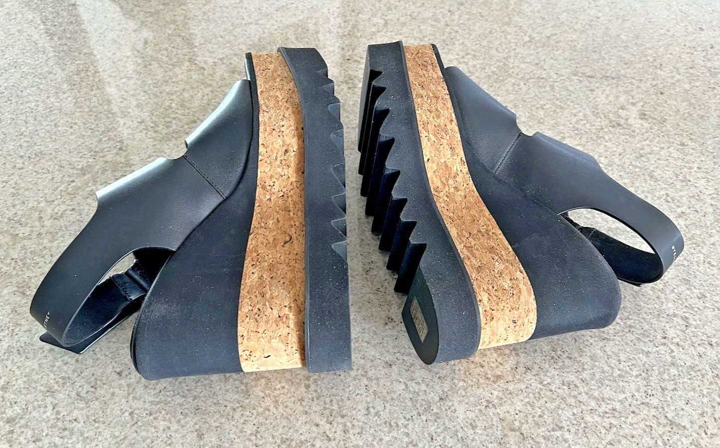 Stella McCartney Sneakelyse Black Wedge Platform - Size 38-NIB image 7