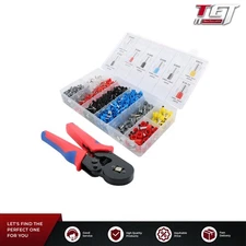 Crimping Tool Kit High Hardness Crimper Plier with 1200pcs Wire Ferrules Crimp