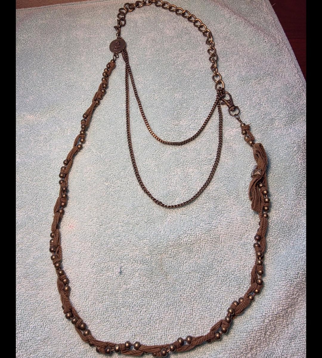 Boho Steampunk Multi-Strand Statement Necklace An… - image 3