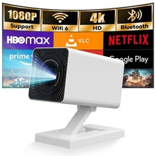 [Built-in Apps & 2026 Upgraded] Mini Projector｜Portable Projector 1080P/4K Su...