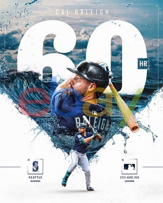 Cal Raleigh 60 Home Run Season Collage Seattle Mariners 8x10 MLB ...