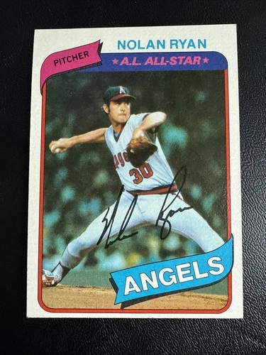 1980 Topps Set-Break  Nolan Ryan Angels Baseball Card. Sharp. HOF Legend.