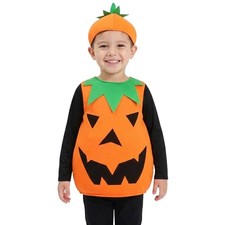 Kids Pumpkin Costume Size XS Childs Cute Halloween Fancy Dress Outfit
