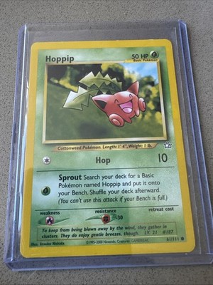 Pokémon Hoppip Neo Genesis 61 Unlimited Common Card Lightly Played Ex Vintage