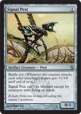1x Signal Pest - Foil Moderate Play, English Mirrodin Besieged MTG Magic