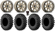 ITP Inertia Bdlk 15" Wheels Br +40mm 35" MotoRavage XL Tires Kawasaki Teryx Mule